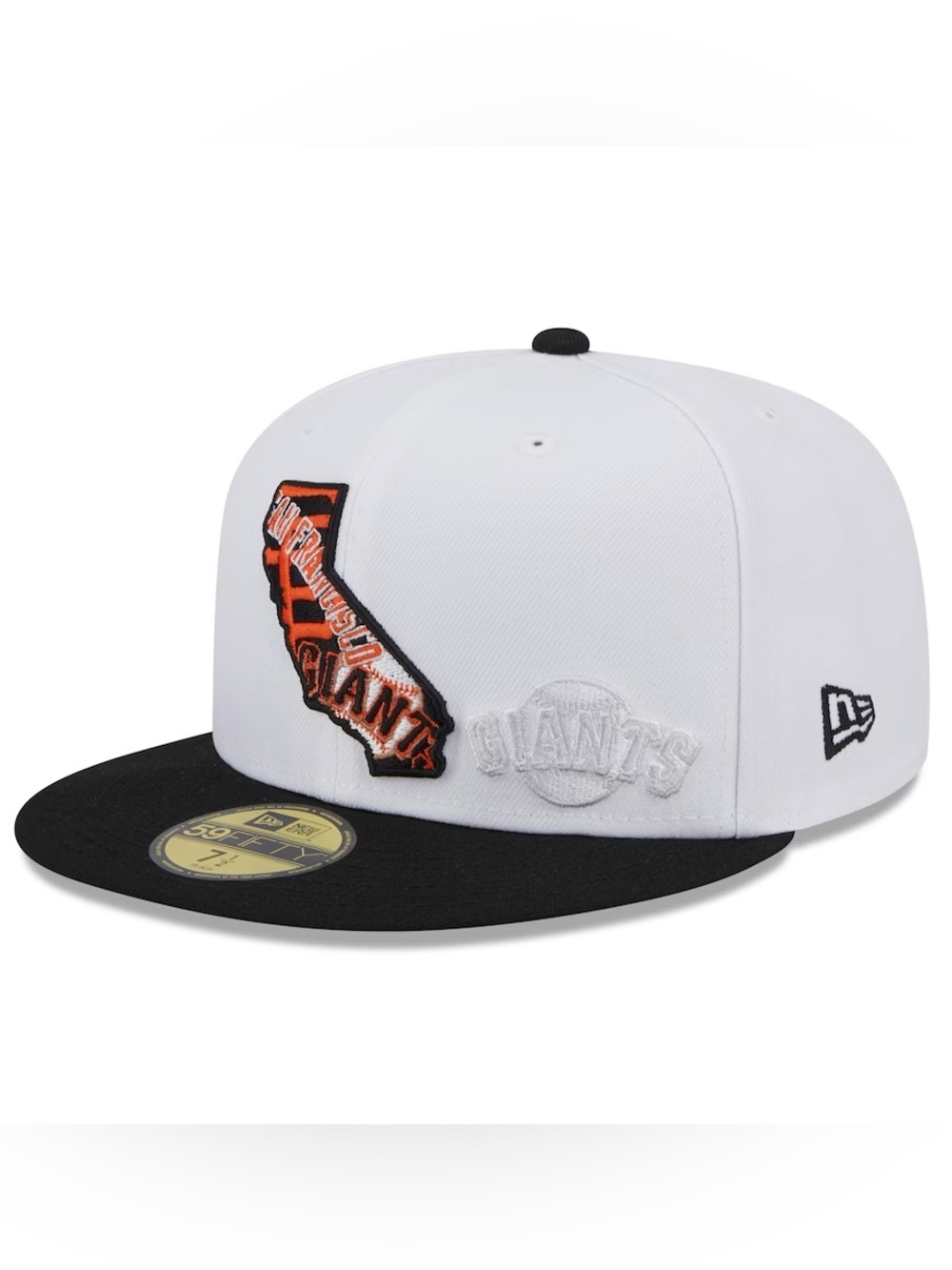 !CLEAN! New Era White & Black San Francisco Giants State Patch Fitted Hat